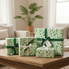 Pandan Leaf Pattern Wrapping Paper  Geschenkpapier