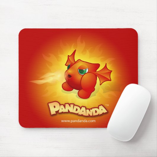 Pandanda brennender Drache Mousepad (Mit Mouse)