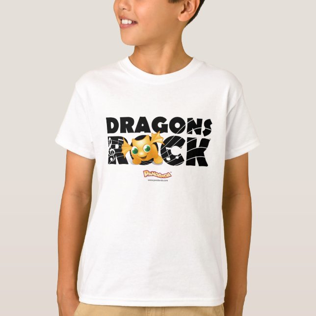Pandanda "Drache-Felsen-" T - Shirt (Vorderseite)