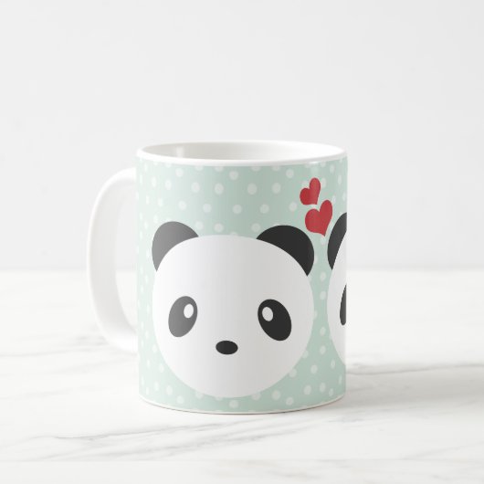 Pandapaare Kaffeetasse (Vorderseite Links)