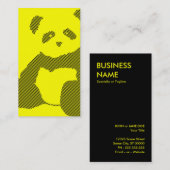 Pandaplüschstreifen Visitenkarte (Vorne/Hinten)