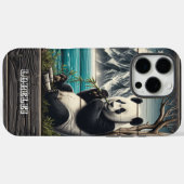 Pandas abgeschiedener Koch: Bambus Vergnügen Case-Mate iPhone Hülle (Rückseite (Horizontal))