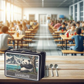 Pandas abgeschiedener Koch: Bambus Vergnügen Metall Brotdose