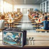 Pandas abgeschiedener Rückzugsort: Bamboo-Munch Metall Brotdose