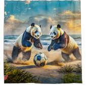 Pandas Ball Design von Rich AMeN Gill Duschvorhang (Vorderseite)