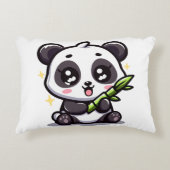Panda's Bamboo Embrace Kissen (Vorderseite)