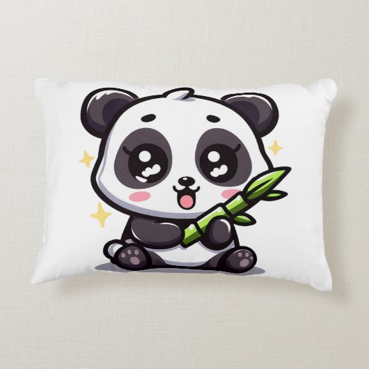 Panda's Bamboo Embrace Kissen (Rückseite)