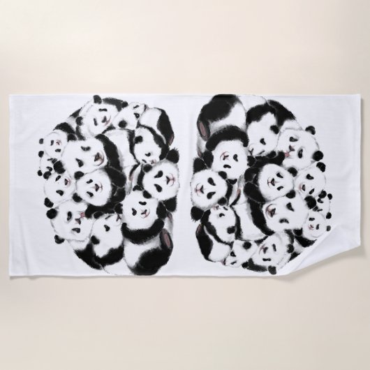 Pandas Beach Handtuch (Vorderseite)