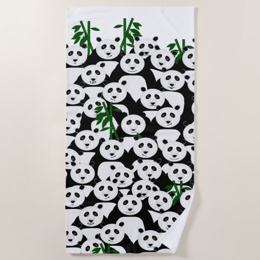 Pandas Beach Handtuch (Vorderseite)