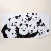 Pandas Beach Handtuch Family Panda (Vorderseite)