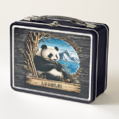 Pandas Berghütte: Bamboo-Vergangenheit Metall Brotdose (Vorderseite)