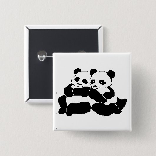 Pandas Button (Vorne & Hinten)