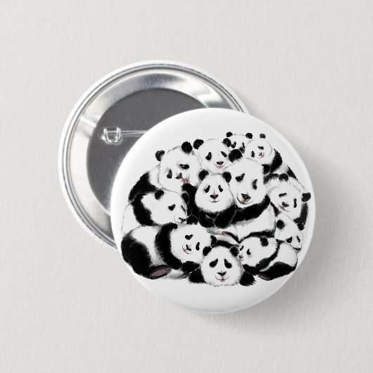 Pandas Button Family Panda (Vorne & Hinten)