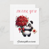 Panda's Dankeschön - Dankeskarte (Vorne/Hinten)