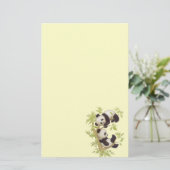 Pandas, der in einem Baum spielt Briefpapier (Stehend Vorderseite)