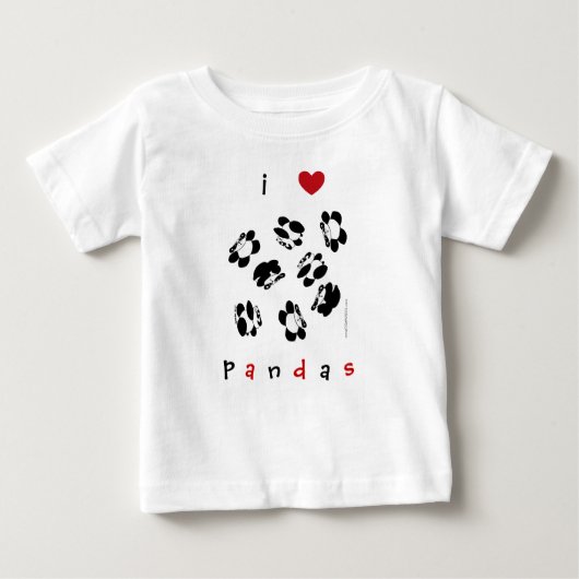 Pandas der Liebe I Baby T-shirt (Vorderseite)