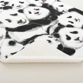 Pandas Family Sherpa Blanket Sherpadecke (3/4)