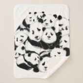 Pandas Family Sherpa Blanket Sherpadecke (Vorderseite)