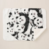 Pandas Family Sherpa Blanket Sherpadecke (Vorderseite (Horizontal))