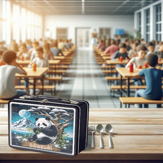 Panda's Forest Sanctuary: Bamboo-Ernährung Metall Brotdose