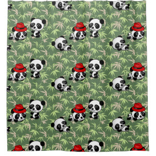 Pandas-Freunde Duschvorhang