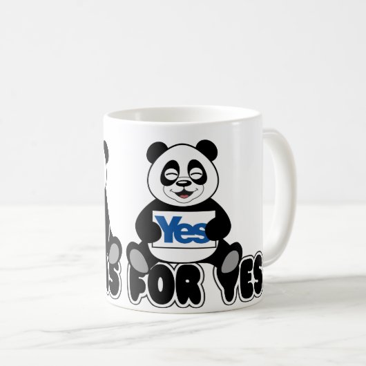 Pandas für ja-Tasse Kaffeetasse (VorderseiteRechts)