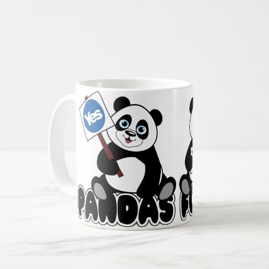 Pandas für ja-Tasse Kaffeetasse (Vorderseite Links)