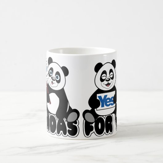 Pandas für ja-Tasse Kaffeetasse (Mittel)
