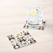 Pandas Garten der Liebe Papier Untersetzer (Vor Ort)