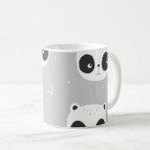 Pandas grau kaffeetasse (VorderseiteRechts)