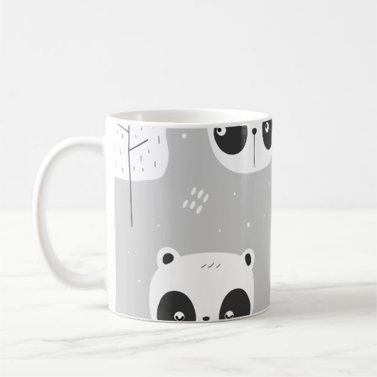 Pandas grau kaffeetasse (Links)
