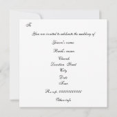 Pandas Hochzeitseinladung mit Brille Einladung (Rückseite)