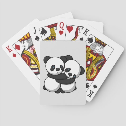 Pandas Hugging Playing Cards Spielkarten (Rückseite)