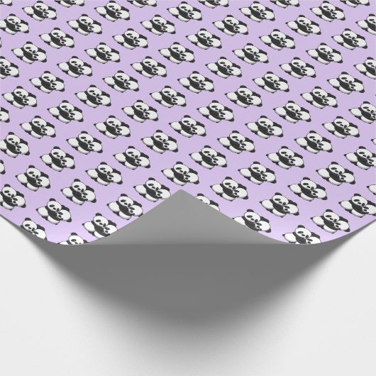 Pandas Hugging Wrapping Paper Geschenkpapier (Ecke)
