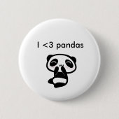 Pandas I <3 Button (Vorderseite)