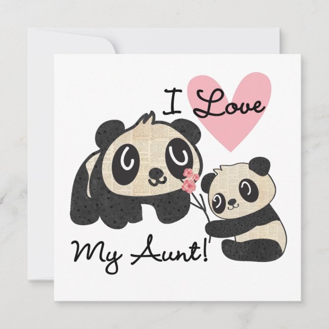 Pandas I Liebe Meine Tante (Vorderseite)