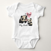 Pandas I Liebe Meine Tante Baby Strampler (Vorderseite)