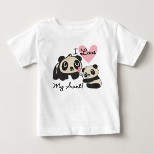 Pandas I Liebe Meine Tante Baby T-shirt
