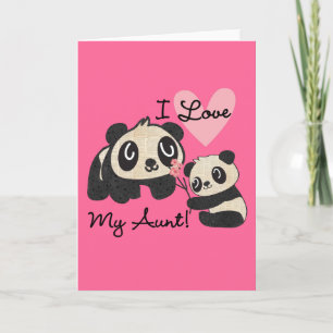 Pandas I Liebe Meine Tante Karte