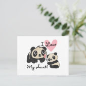 Pandas I Liebe Meine Tante Postkarte (Stehend Vorderseite)