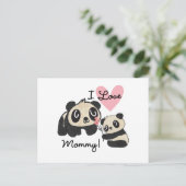 Pandas I Liebe Mommy Postkarte (Stehend Vorderseite)