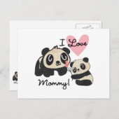 Pandas I Liebe Mommy Postkarte (Vorne/Hinten)