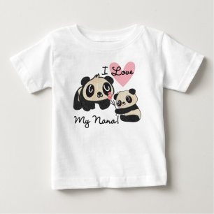 Pandas I Liebe My Nana Baby T-shirt