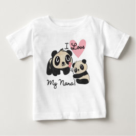 Pandas I Liebe My Nana Baby Tutu Bodysuit Baby T-shirt