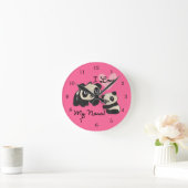 Pandas I Liebe My Nana Runde Wanduhr (Zuhause)