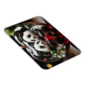 Pandas im Glasherz Magnet (Rechte Seite)