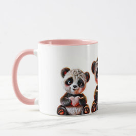Pandas im Herzen. Tasse