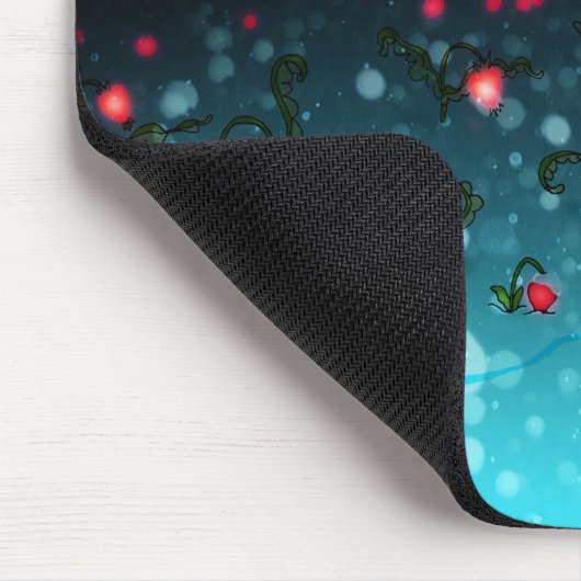 Pandas im Schnee Mousepad (Ecke)