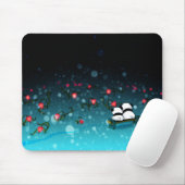 Pandas im Schnee Mousepad (Mit Mouse)