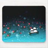 Pandas im Schnee Mousepad (Vorne)